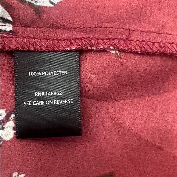 Torrid Burgundy Floral Blouse - Picture 9 of 9
